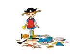 Pop, teddybeer en materiaal - Pippi magnetic doll - 18102
