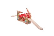 Houten speelgoed - Bigjigs Wooden Rails Double Lift Bridge Graffiti - BJT371