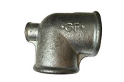 Schroefdraadfittingen - +GF+ tee 90° galvanized reduced 3-3-2'' - 770129232