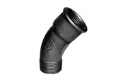 Schroefdraadfittingen - +GF+ long bend 45° black 3/4'' socket nipple - 770040105