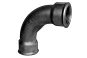Schroefdraadfittingen - +GF+ long bend 90° black 1 1/2'' socket-socket - 770002108