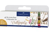 Schrijf- en tekengerei - Faber-Castell India ink Pitt Artist Pen C 4ct colours - 167505