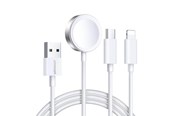 Mobiel - Adapters & Opladers - Joyroom Apple Watch Magnetic Charger S-IW008 Lightning + USB-C 5V 1.2m (White) - S-IW008
