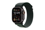 Smartwatch, Sporthorloge en Activity Tracker - Apple Watch Ultra 2 GPS + Cellular 49mm - Black Titanium Case with Dark Green Alpine Loop - Large - MX4T3DH/A