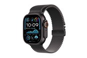 Smartwatch, Sporthorloge en Activity Tracker - Apple Watch Ultra 2 GPS + Cellular 49mm - Black Titanium Case with Black Titanium Milanese Loop - S - MX4W3DH/A