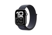 Smartwatch, Sporthorloge en Activity Tracker - Apple Watch Series 10 GPS 42mm - Jet Black Aluminium Case with Ink Sport Loop - MWWG3QN/A