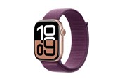 Smartwatch, Sporthorloge en Activity Tracker - Apple Watch Series 10 GPS + Cellular 42mm - Rose Gold Aluminium Case with Plum Sport Loop - MWXC3QN/A