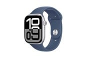 Smartwatch, Sporthorloge en Activity Tracker - Apple Watch Series 10 GPS + Cellular 46mm - Silver Aluminium Case with Denim Sport Band - S/M - MWY03QN/A