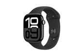 Smartwatch, Sporthorloge en Activity Tracker - Apple Watch Series 10 GPS + Cellular 46mm - Jet Black Aluminium Case with Black Sport Band - S/M - MWY33QN/A