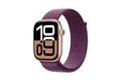 Smartwatch, Sporthorloge en Activity Tracker - Apple Watch Series 10 GPS + Cellular 46mm - Rose Gold Aluminium Case with Plum Sport Loop - MWY83QN/A