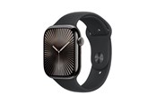 Smartwatch, Sporthorloge en Activity Tracker - Apple Watch Series 10 GPS + Cellular 46mm - Slate Titanium Case with Black Sport Band - S/M - MWYD3QN/A