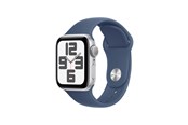 Smartwatch, Sporthorloge en Activity Tracker - Apple Watch SE GPS 44mm - Silver Aluminium Case with Denim Sport Band - M/L - MXER3QN/A