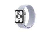 Smartwatch, Sporthorloge en Activity Tracker - Apple Watch SE GPS 44mm - Silver Aluminium Case with Blue Cloud Sport Loop - MXET3QN/A