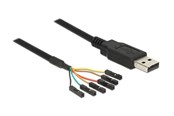 Netwerk-adapter (netwerkkaart, printserver, enz.) - DeLOCK Converter USB 2.0 > Serial-TTL 6 pin pin header connector individually 1.8 m (3.3 V) - 83787