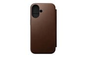 Mobiel - Covers & Cases - Nomad Modern Leather Folio - Brown - iPhone 16 - NM01683285
