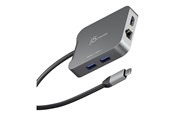 Docking station - j5create 5-in-1 USB-C Travel Adapter (with Ethernet and 140W PD) - JCD3191-N