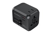 Mobiel - Adapters & Opladers - Choetech PD5008 travel charger 3xUSB-A 2xUSB-C GaN 35W US/EU/UK/AU (black) - PD5008