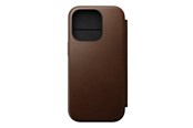 Mobiel - Covers & Cases - Nomad Modern Leather Folio - iPhone 16 Pro | Brown | Leather - NM01679585