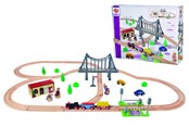 Houten speelgoed - Eichhorn  Train Train Set with Bridge - 100006204