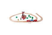 Houten speelgoed - Eichhorn Train Track with Bridge Playset 33 piece - 100006205