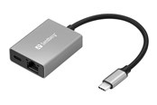 Netwerk-adapter (netwerkkaart, printserver, enz.) - Sandberg USB-C Gigabit Network Adapter (with PD) - 136-60