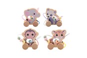 Speelgoed voor baby's - Joueco The Wildies Wooden Animal with Bead Track - 80115