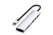 Docking station - Satechi 7-in-1 USB-C Slim Multiport Adapter with Ethernet - Silver - ST-P7SS