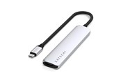 Docking station - Satechi 6-in-1 USB-C Slim Multiport Adapter - Silver - ST-P6SS