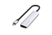 Docking station - Satechi 4-in-1 USB-C Slim Multiport Adapter 4K - Silver - ST-P4SS