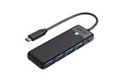 USB hub - ORICO Hub 4in1 USB A3.0x4 (black) USB hub - 4 - USB 3.0 - Zwart - PAPW4A-C3-015-BK-EP