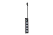 USB hub - ORICO PW7U USB to 7x USB 3.0 Hub Adapter (black) USB hub - 7 - USB 3.0 - Zwart - PW7U-U3-10-BK-EP