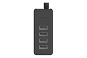 USB hub - ORICO W5P-100 USB to 4x USB 2.0 Hub Adapter (black) USB hub - 4 - USB 2.0 - Zwart - W5P-U2-100-BK-EP