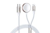 Mobiel - Adapters & Opladers - Joyroom Fast Charging Magnetic Charger 2-in-1 S-IW012 30W 1.5m (White) - S-IW012