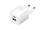 Mobiel - Adapters & Opladers - Vention Wall charger FEQW0-EU USB-C + USB- A 30W/30W GaN (white) - FEQW0-EU