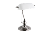 Lampen - EGLO BANKER desk lamp white/smoky nickel - 901019