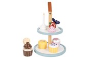 Speelgoedpop - Small Foot - Wooden Play Food Etagere with Cupcakes 13 pieces. - 12434
