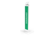 Monitorbevestiging - Compulocks BrandMe stand - for LCD display - brandable with large base plate - white - 140WLBPW