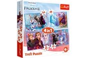 Puzzels - Trefl Puzzle - Frozen - Journey into the unknown (4in1) Vloer - 34323T