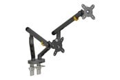 Muurbevestigingen, AV-bevestigingen & AV-meubels - Bakker Elkhuizen Flexible Dual mounting kit - adjustable dual arms - for 2 monitors - dark grey - Max 10 kg - recommended for 17"-35" (for flat screen), 17"-32" (for curved screen) - BNEBFDDG