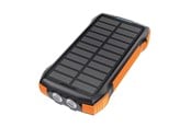 Powerbank - Choetech B567 Solar power bank with inductive charging 3x USB 20000mAh 20W / QC 18W / Qi 10W (black-orange) Powerbank - Zwart - 20000 mAh - B657