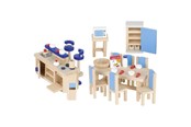 Pop, teddybeer en materiaal - Goki Dollhouse Furniture Kitchen - 51907