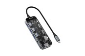 Docking station - Deltaco Transparent USB-C Docking Station Dual 2x HDMI - USBC-HDMI30