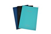 Schrijfblokken, formulieren en notitieboekjes - KOZO Memo Book A5 3 Pack Navy Steel Blue Black - 321702