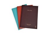 Schrijfblokken, formulieren en notitieboekjes - KOZO Memo Book A5 3 Pack Coffee Bric Steel Blue - 321701