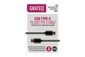 USB-kabel - Grateq - USB-C cable - 24 pin USB-C to 24 pin USB-C - 1 m - 85060QC