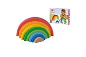 Speelgoed voor baby's - Eichhorn Wooden Stackable Rainbow 8 pcs. - 100003458