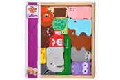 Speelgoed voor baby's - Eichhorn Wooden Animal Shapes in Wooden Box 14 pcs. - 100003772