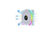 Case Fan - Lian Li UNI FAN SL Wireless LCD Reverse White - Case ventilator - 120mm - Wit met RGB-licht - 31 dBA - G99.12RSLLCD1W1W.00