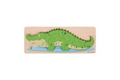 Puzzels - Bigjigs Wooden Counting Puzzle Crocodile 10 pcs. Hout - BJ029