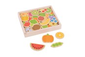 Speelgoed voor baby's - Bigjigs Wooden Magnets Fruit and Vegetables 35 pcs - BJ273